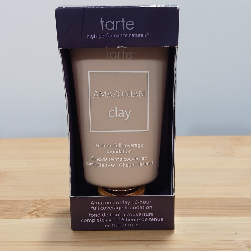 NIB Tarte Amazonian Clay 16hr Full Coverage Foundation 26N L-M Neutral 1.7oz